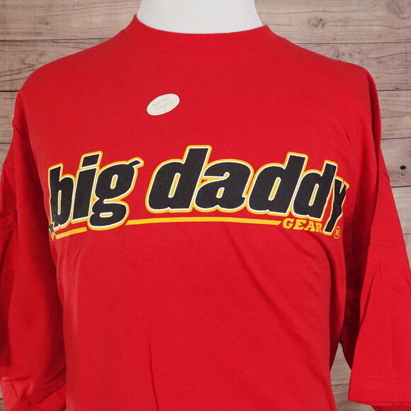 VINTAGE DEADSTOCK BIG DADDY GEAR SHORT SLEEVE RED T-SHIRT SZ 2XL NEW! 00s Y2K - Picture 1 of 8